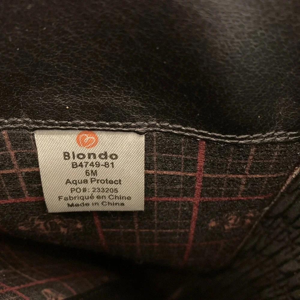 Blondo Boots‎ Womens 6 Black Leather Water Resistant Tall Riding Elastic Back